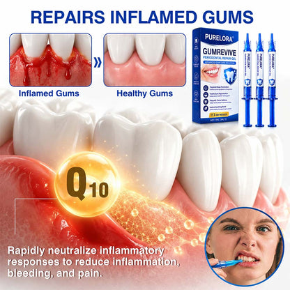 🦷𝐏𝐔𝐑𝐄𝐋𝐎𝐑𝐀® GumRevive Periodontal Repair Gel (for bleeding gums, receding gums, and loose teeth)