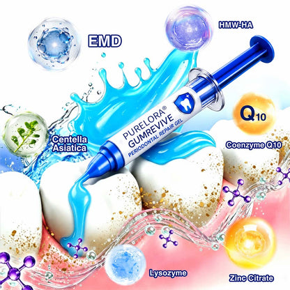 🦷𝐏𝐔𝐑𝐄𝐋𝐎𝐑𝐀® GumRevive Periodontal Repair Gel (for bleeding gums, receding gums, and loose teeth)