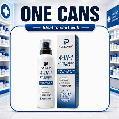🛡️【Trusted Wellness Formula】PURELORA® 4-in-1 Body Spray — Joint Relief · Fat Burn · Wart Remover · Instant Cooling Mist | Menthol + Salicylic Acid + Caffeine + Tea Tree + Berberine