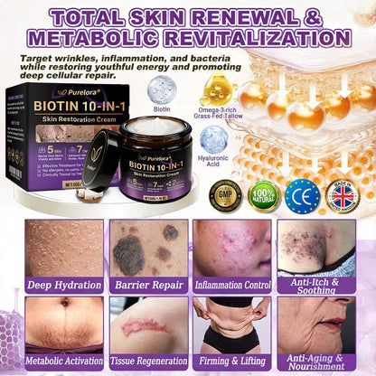 Made and Shipped from the UK 🍁 Purelora® Biotin 10-in-1 Skin Repair Cream — Last Day of Sale: 75% Off