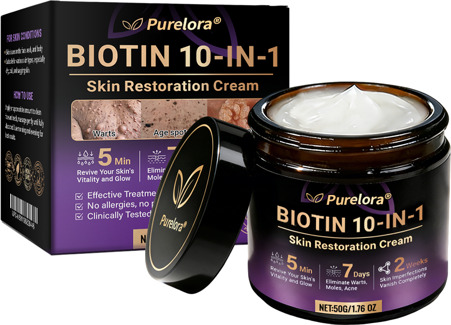 Made and Shipped from the UK 🍁 Purelora® Biotin 10-in-1 Skin Repair Cream — Last Day of Sale: 75% Off