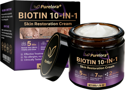 Made and Shipped from the UK 🍁 Purelora® Biotin 10-in-1 Skin Repair Cream — Last Day of Sale: 75% Off