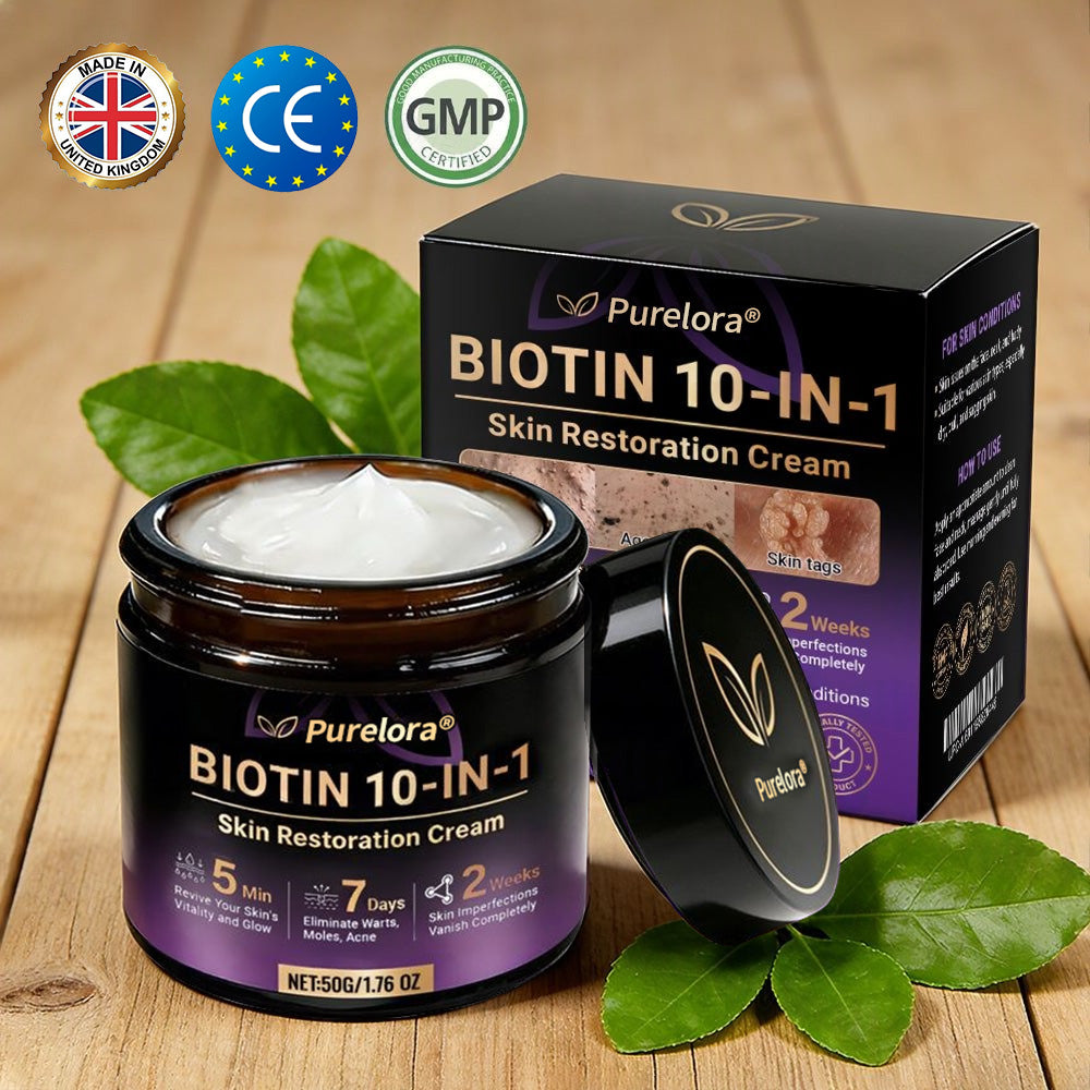 Made and Shipped from the UK 🍁 Purelora® Biotin 10-in-1 Skin Repair Cream — Last Day of Sale: 75% Off