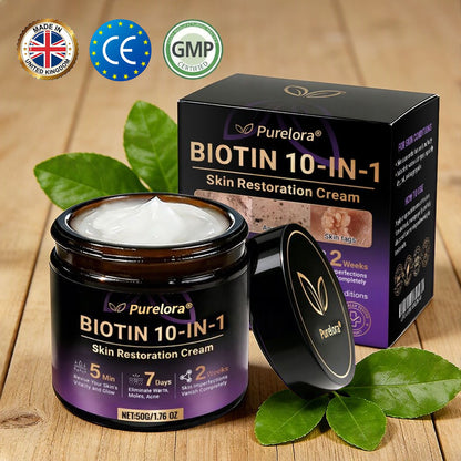 Made and Shipped from the UK 🍁 Purelora® Biotin 10-in-1 Skin Repair Cream — Last Day of Sale: 75% Off